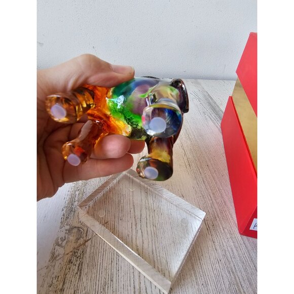 Kalifano elephant carved crystal statue figurine new unique good luck decor - Picture 9 of 10